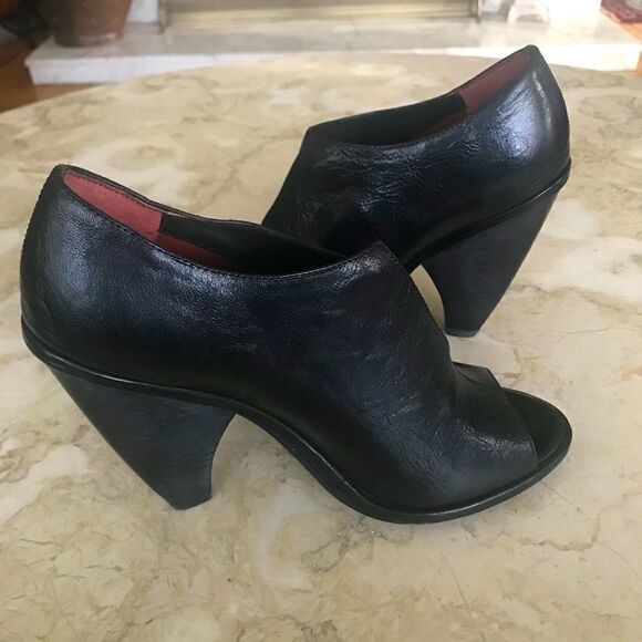 Luxury Rebel Peep Toe Heeled Booties/Shoes - Picture 2 of 7